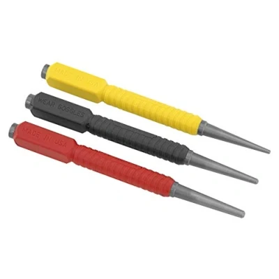 Image de Stanley 0 58 930 Chasse clous avec Dynagrip, Multicolore, Set de 3 Pièces