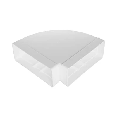 Image de Vent Systems Coude de tuyau rectangulaire horizontal 220 x 90 mm pour le raccordement des tuyaux. Angle : 90. Système ventilation, chauffage, refroidissement.
