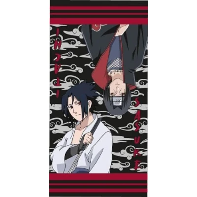 Image de Carbotex NARUTO UZUMAKI Itachi Sasuke Uchiha Serviette de plage 100 % coton Dimensions 70 x 140 cm