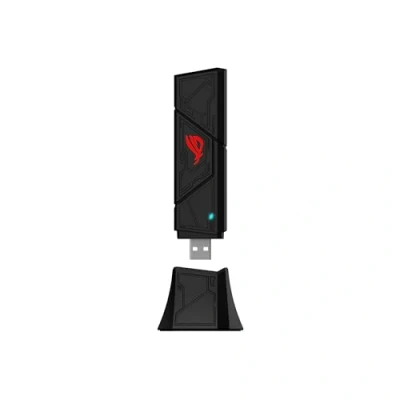 Image de ASUS ROG USB BE92 Adaptateur BE6500 Wi FI 7, Tri Bande, Bande 6GHz, Support 4096 QAM, MLO, Compatible Type A et C, sécurité réseau WPA3