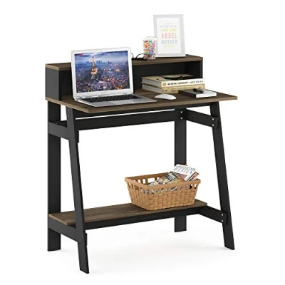 Image de Furinno Simplistic A Frame Bureau d&#039;Ordinateur, Noyer Columbia, One Size
