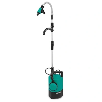 Image de Vonroc Pompe à Eau Submersible Électrique 400 W de Pluie 5200 L/h Câble 10 m Protection Contre le Fonctionnement Sec Interrupteur Flotteur Réglable Raccord Tuyau Universel