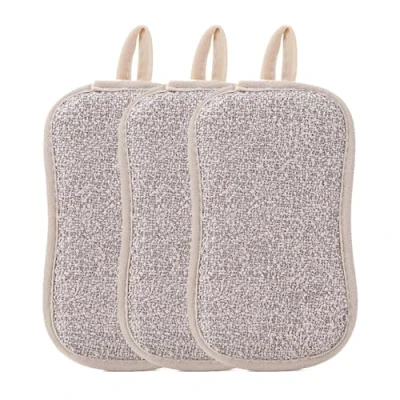 Image de Lot de 3 Éponges Double Faces Réutilisables, Eponge Vaisselle Lavables en Machine, Magique Lavable Cuisine Microfibre éponge Anti Rayure et Multi Surfaces (D)
