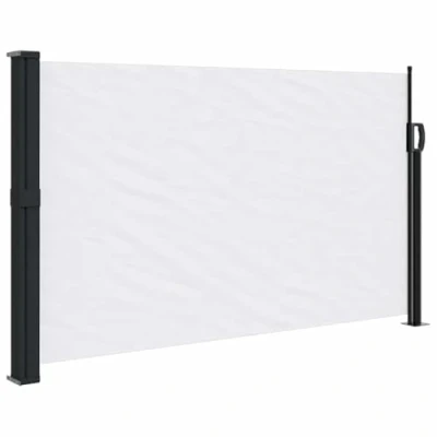 Image de vidaXL Auvent latéral rétractable Blanc 120x500 cm, écran d’intimité de Jardin, Brise Vue Balcon, d&#039;extérieur, d&#039;extérieur
