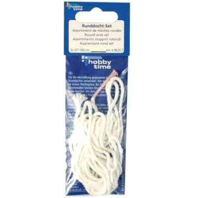 Image de Glorex 6 8620 7 Mèche pour Bougie Taille 07, 3 m, Blanc,