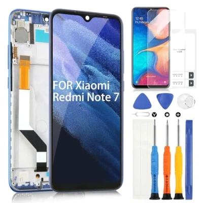 Image de ARSSLY Écran LCD pour Xiaomi Redmi Note 7/Redmi 7 PRO Digitizer Tactile Assemblée avec Outils(Bleu Cadre)