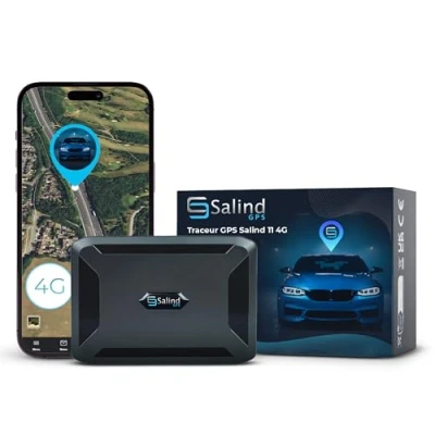 Image de Salind 11 4G Tracker GPS pour Voitures, Motos, camions Aimant intégré Un Placement Fixe et sécurisé Longue durée de Vie la Batterie avec Suivi en Temps réel