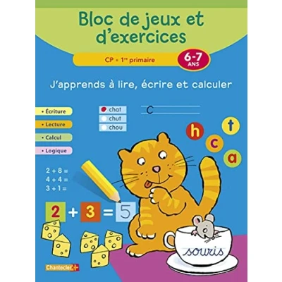 Image de BLOC DE JEUX ET EXERCICES J&#039;APPRENDS A LIRE, ECRIRE (6 7A)