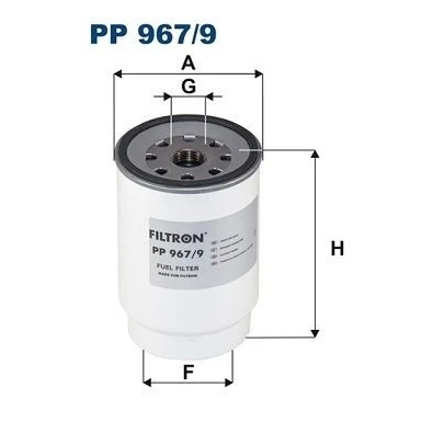 Image de FILTRON PP 967/9 Filtre à Carburant vissé RENAULT TRUCKS: Kerax, Premium, Magnum, VOLVO: FMX