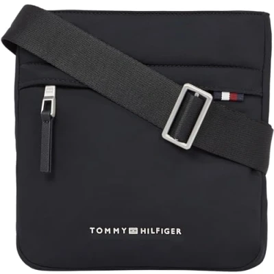 Image de Tommy Hilfiger Signature MINI Crossover Unisex Sac bandoulière, Taille: One Size, Black