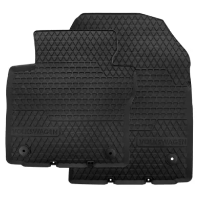 Image de Volkswagen Tapis de Sol VW Caddy 2K1061502A à partir l&#039;année Construction 1/2007, 2 en Caoutchouc pour Voiture, antidérapants avec Clips Fixation