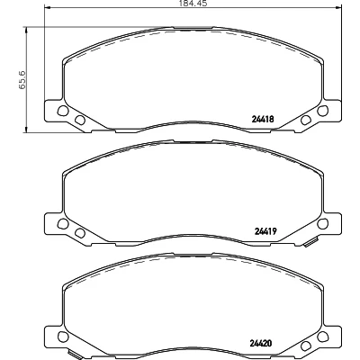 Image de HELLA 8DB 355 013 061 Jeu de plaquettes frein avec indicateur d&#039;usure OPEL: Insignia A 3/5 portes, Sports Tourer, Berline