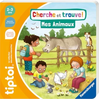 Image de Ravensburger tiptoi® Livre interactif Cherche et Trouve Mes Animaux Jeu éducatif électronique, sans écran A partir de 2 Ans Version française 13099046