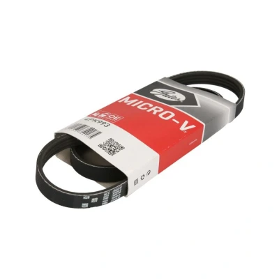 Image de GATES Micro V 4PK993 Courroie Poly 993 4 Polyester, EPDM (éthylène propylène diène caoutchouc) RENAULT: CLIO 2, Kangoo I, I Express