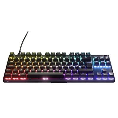 Image de SteelSeries Apex 9 TKL Clavier de jeu mécanique Switchs optiques Actionnement en 2 points Format compact sans clé amovibles Disposition nordique (QWERTY)