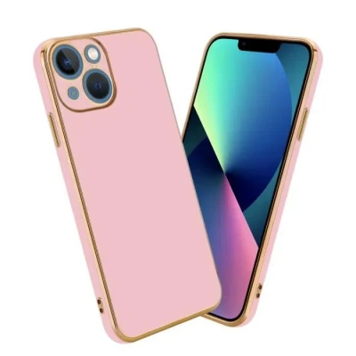 Image de Coque pour Apple iPhone 14 PLUS en Glossy Rose Or Housse de protection Étui silicone TPU flexible et avec appareil photo Neuf