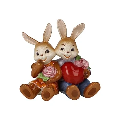 Image de Goebel 66 845 84 1 Figurine de Lapin Mon trésor Saint Valentin en faïence Dimensions : 12 x 8 cm