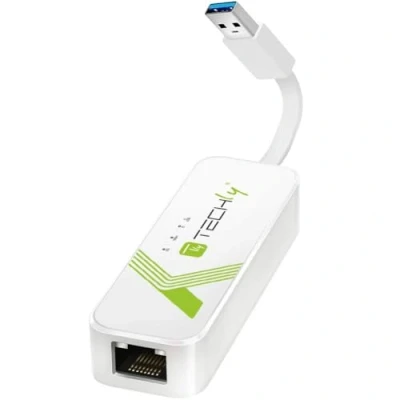 Image de TECHLY 109740 Adaptateur Convertisseur USB 3.0 Ethernet Gigabit RJ45 LAN Blanc