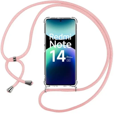 Image de Coque pour Xiaomi Redmi Note 14 Pro Plus 5G Protection avec Cordon Rose E.F.Connection®