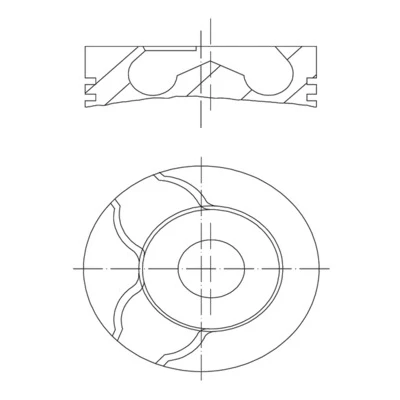 Image de MAHLE ORIGINAL 021 58 01 Piston 80,26 avec porte segment, sans canal de refroidissement RENAULT: CLIO 2, MASTER 2 Kasten, Megane Scenic