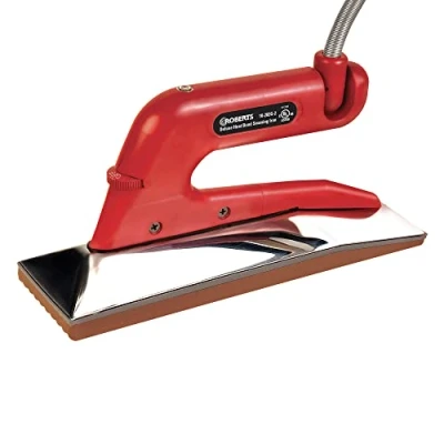 Image de Roberts 10 282G 2 Deluxe Heat Bond Fer à Moquette avec Base rainurée antiadhésive Rouge (Type B 3 Broches NA Plug