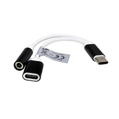 Image de Adaptateur Audio stéréo Compatible avec Motorola Edge 40 Neo, USB C à 3,5 mm + Prise de Charge
