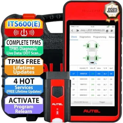 Image de Autel MaxiTPMS ITS600(E) Outil de Réapprentissage et Programmation TPMS, Activer/Réapprendre Tous les Capteurs, Diagnostic Android 9.0, VINscan, OLS, BMS, SAS,EPB, Mise à jour Gratuite Vie