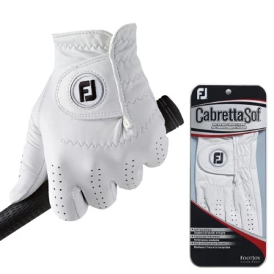 Image de FootJoy CabrettaSof Gants de Golf pour la Main Gauche (Composite), Blanc, M