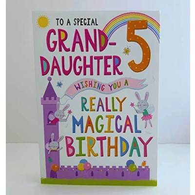Image de Carte d&#039;anniversaire pour jeune fille âgée de 5 ans 9 x 6 pouces Regal Publishing