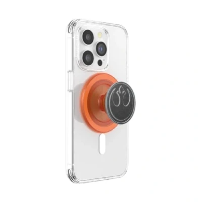 Image de PopSockets: PopGrip Round pour MagSafe Anneau Adaptateur Inclus Support et Poignée Smartphone Coques avec Un Top Interchangeable Distressed Rebel Symbol