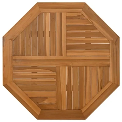 Image de vidaXL Dessus de Table 60x60x2,5 cm octogonal Bois Teck Massif