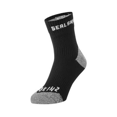 Image de Sealskinz Dunton Waterproof All Weather Ankle Length Sock with Hydrostop Chaussettes imperméables Toutes Saisons, Noir, M Mixte