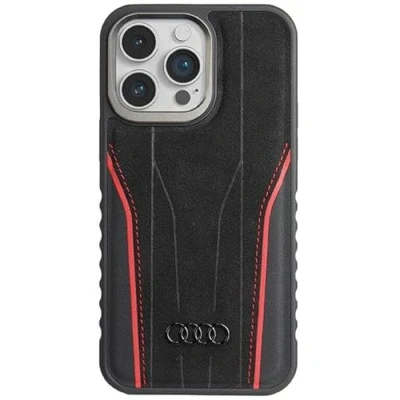 Image de Audi Étui en Cuir véritable pour iPhone 15 Pro Max 6,7&quot; Rigide Noir et Rouge AU TPUPCMIP15PM R8/D3 RD