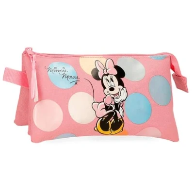 Image de Disney Trousse Scolaire, infafntile, fabriquée en Polyester, Triple Compartiment pour améliorer l&#039;organisation, Taille idéale Le Transporter dans Sac à Dos, avec poignée latérale.,