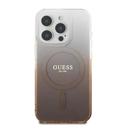 Image de Étui Guess pour iPhone 16 Pro Max 6.9 marron étui rigide IML Glitter Gradient MagSafe Neuf