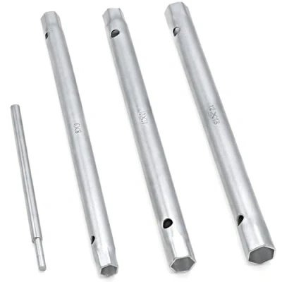 Image de DAKCOS 4PCS jeu de clé à pipe cle tube clés bougie robinet avec tommy bar, 8 9 10 11 12 13mm métriques