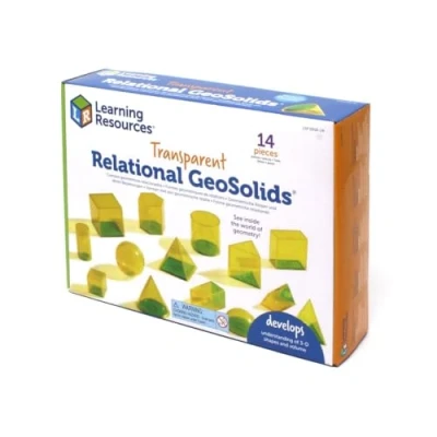 Image de Learning Resources GeoSolids 3D Quitaría sur les rapports, matériel mathématique pour la classe l’apprentissage des formes et volumes, À partir de 8 ans