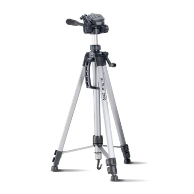 Image de Cullmann Germany 52128 Kit Trépied à manivelle 184 cm ultraléger 1250 g avec étui et tête 3 voies pour appareil photo compact DSLR CSC BRIDGE DV Alpha 2800 Argenté