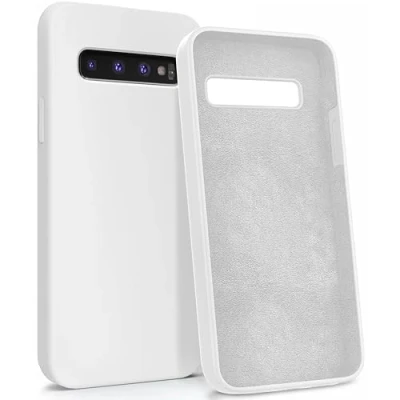 Image de MyGadget Coque pour Samsung Galaxy S10 Case Protection Rigide Anti Choc avec Doublure Microfibre Blanc