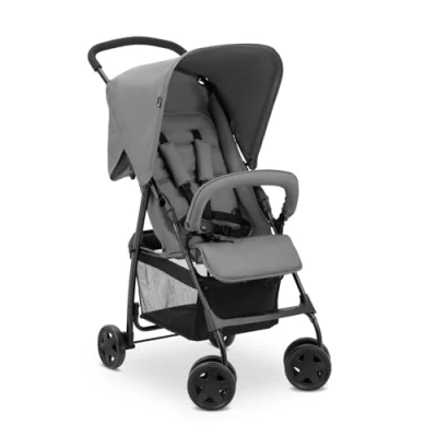 Image de hauck Poussette Compacte Citadine Sport Ultra Légère Seulement 5,9 kg, Pliable et Inclinable, Jusqu&#039;à 15 Capote Pare Soleil, Grand Panier 3 Gris