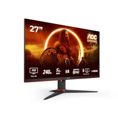 Image de AOC Gaming 27G2ZNE Écran Full HD 27 Pouces, 240 Hz, MPRT 0,5 ms, FreeSync Premium. (1920x1080, HDMI 1.4, DisplayPort 1.2) Noir/Rouge