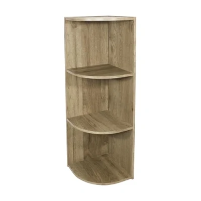 Image de Iris Ohyama, Meuble de Rangement en Bois, Bibliotheque, 3 Niveaux Étagère, d&#039;Angle Modulaire, Polyvalent, Marron Cendré, Ouvert, pour Salon, Bureau, Chambre, CD, Livre, Assemblage Facile, CX 3C