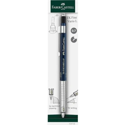 Image de Faber Castell 135742 Porte mines TK Fine Vario L 0.7 mm, Indigo, Mine avec mécanisme souple/rigide