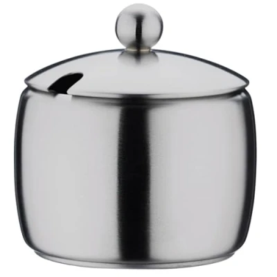 Image de Café Stål Sucrier Bellux, 142 ml en Acier Inoxydable, Finition Miroir