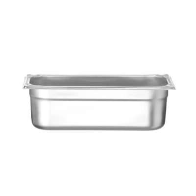 Image de HENDI Bac Gastronorme, GN 1/3, résistance thermique 40 C à 300 C, utilisable dans des fours convection, réfrigérateurs, bain maries, chafing dishes, 4L, 325x176x(H)100mm, inox