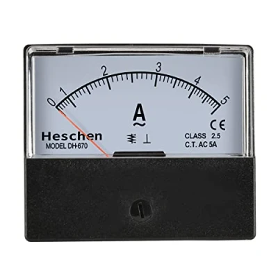 Image de Heschen rectangle Panneau monté courant Mètre testeur Ampèremètre Dh 670 AC 05 A Classe 2,5 CE Énumérés