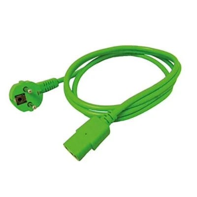 Image de ROLINE Câble d&#039;alimentation I Connecteur type F vers IEC 320 C13 femelle de prolongation PC vert 1,8 m