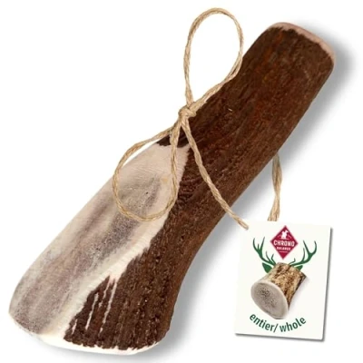 Image de ChronoBalance® Bâton XXL à mâcher en Bois de cerf pour Chiens: Jouet Naturel mastiquer, 100% cerf, favorisant l&#039;hygiène Dentaire, sans additifs, Durable
