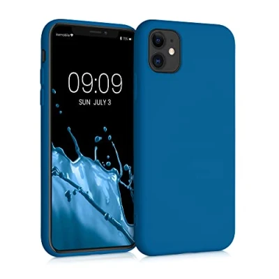 Image de kwmobile Housse Compatible avec Apple iPhone 11 Coque de téléphone Souple et Fine en TPU Silicone Bleu récif