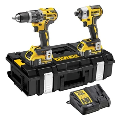 Image de DEWALT dewpdck266p2 18 V 2 x 5.0 A LI ION XR perceuse à percussion sans Brosses Jaune (paquet de 2)